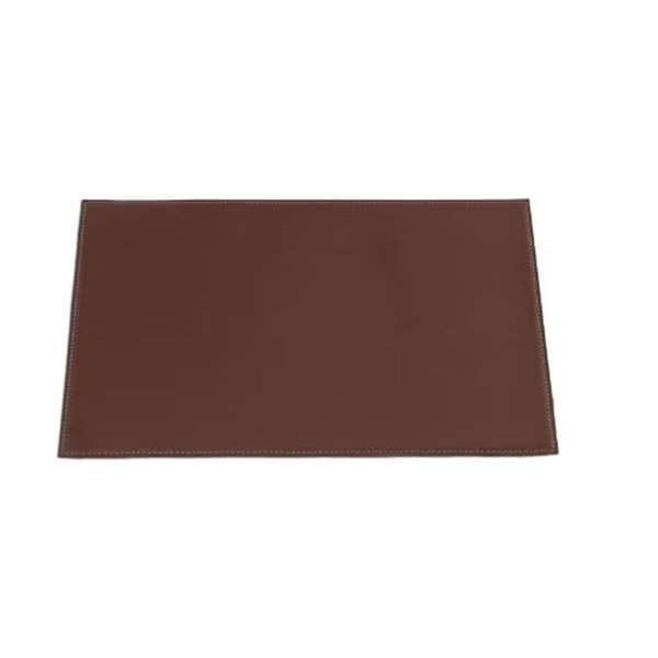 Dacasso H3347 17 in. x 12 in. Rectangular Brown Leatherette Placemat, Dacasso, Mfr#: H3347